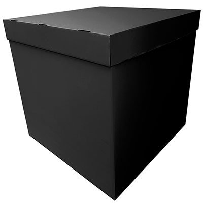 Коробка-сюрприз Черная, самосборная крышка