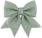 Декоративный бант Праздничный, Мятный, с блестками