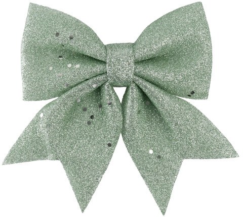 Декоративный бант Праздничный, Мятный, с блестками