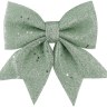 Декоративный бант Праздничный, Мятный, с блестками