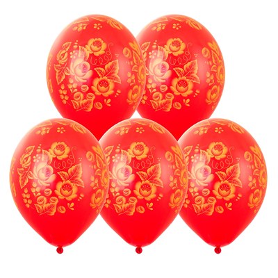 BB Шары Золотые Узоры Русский стиль, шелкография пастель