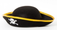 Шляпа Пират, Черный с золотым кантом