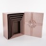 Коробка Эффектный подарок, Нежно-розовый, Металлик, прямоугольник