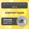 Светодиодная гирлянда Роса, IP20, серебристая нить, 10 LED, 3 режима, батарейка AG13×3 (в комплекте), свечение тёплое белое ЧЗ