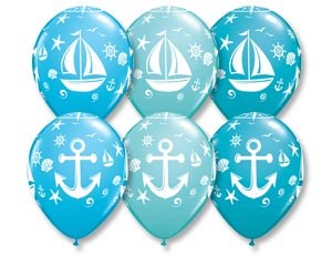 Q Шары Якорь Парусник, шелкография, пастель