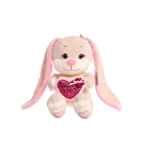 Мягкая игрушка «Зайка» с розовым сердцем