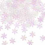 Конфетти Снежинки, фетр, Белый