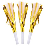 Карнавальные гудки, Шумчики, Розовый/Золото, Металлик