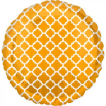Распродажа An Круг Узор на золоте / Gold & White Quatrefoil S30