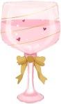 Фигура Бокал, Золотой бант, Розовый