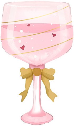 Фигура Бокал, Золотой бант, Розовый