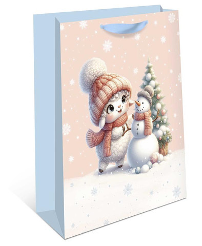 Пакет подарочный новогодний Милая овечка #нг