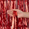 Занавес для фотозоны, дождик, Красный