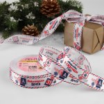 Лента атласная «Новогодняя почта», белая