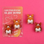 Значки деревянные, неразлучники «Одно приключение»