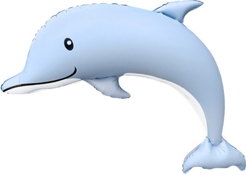 Фигура Дельфин, Голубой, Сатин