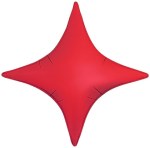 Звезда 4х-конечная, Сириус, Красный, Сатин