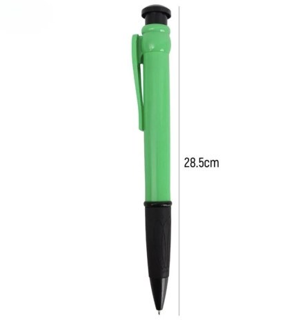 Большая ручка шариковая автоматическая, черный стержень