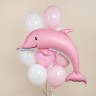 Фигура Дельфин, Розовый, Сатин