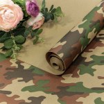 Упаковочная бумага Камуфляж, Зеленый, 60гр