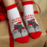 Носки набор в подарочной упаковке "Рождество и котики" десткие