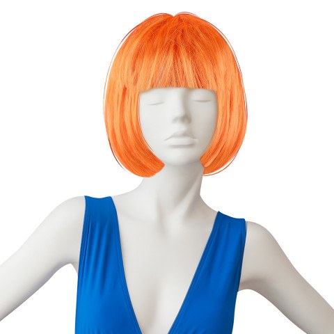 Парик карнавальный, Каре, Оранжевый