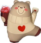 Фигура, Мишка в свитере с валентинкой