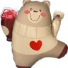 Фигура, Мишка в свитере с валентинкой