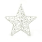 Елочные украшения  "Звезды" Белые / набор 4 шт/