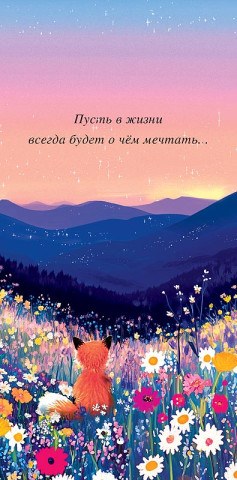 Конверт для денег Пусть в жизни всегда будет о чем мечтать