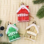 Ёлочные игрушки «Домик в снегу», МИКС