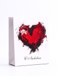 Пакет подарочный вертикальный «Сердце»
